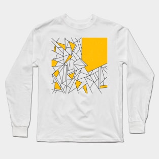 Black and yellow geometric pattern Long Sleeve T-Shirt